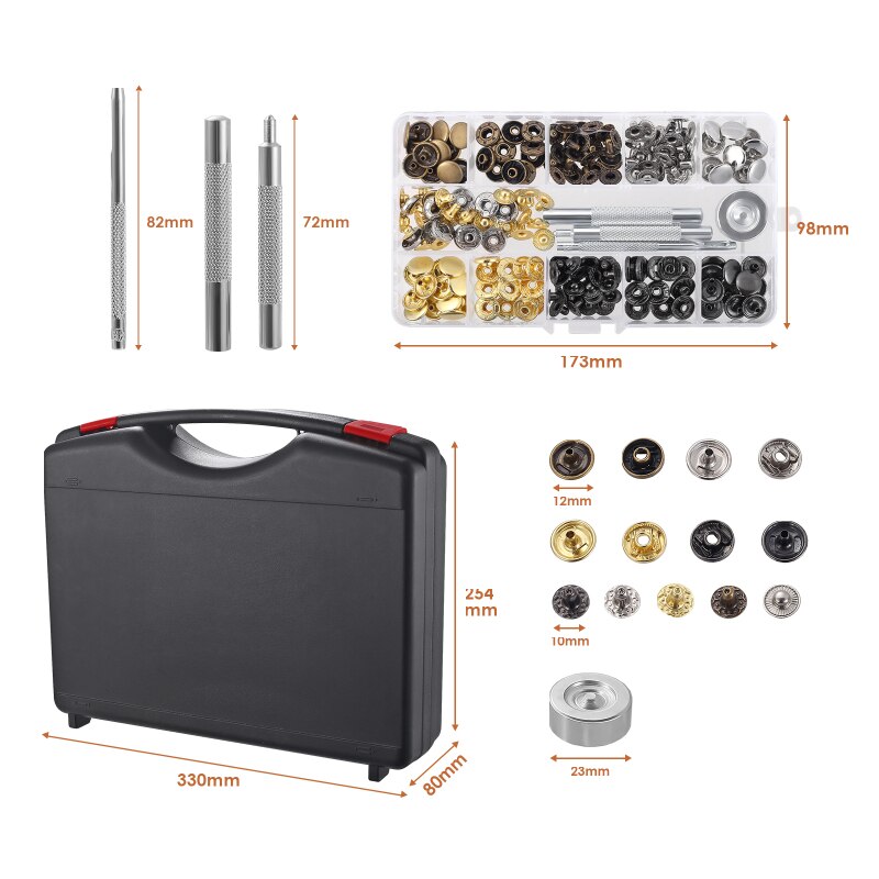 128 Pcs Leather Work Tool Kit Leathercraft and Supplies with Leather Stamping Tools Rivets Kit Prong Punch for Leather Crafting