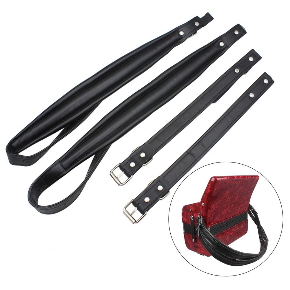 Adjustable Accordion Straps Faux Leather Accordion Belt High Strength Accordion Shoulder Belt for 60-120 Bass Accordions