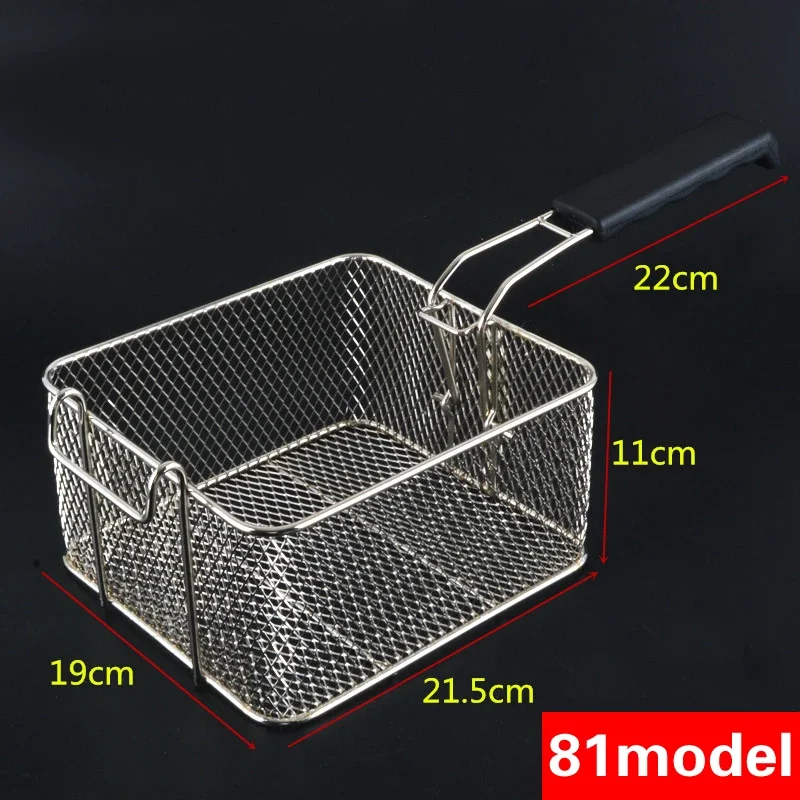 Stainless steel frying basket net French fries basket frame square oil control filter frying basket dense: VIOLET/紫罗兰