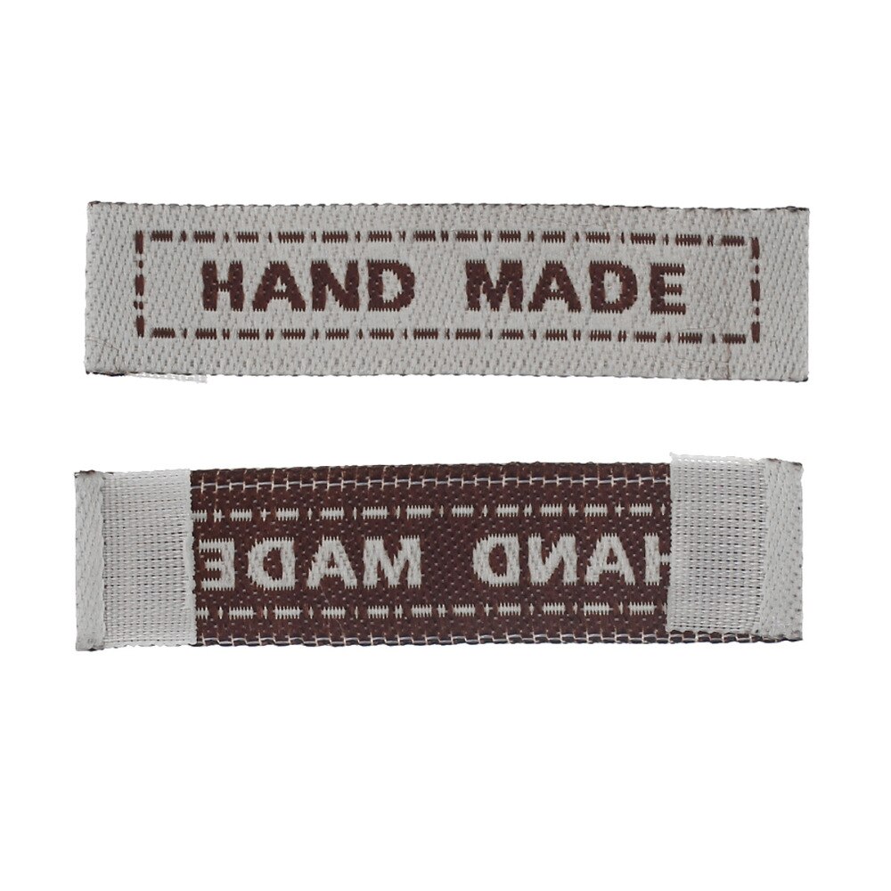 100 stks/pak Wasbare Geweven Naam Etiketten Kledingstuk Stof Tags Marker Set Handgemaakte Kleding Zorg Labels voor Kleding 4.5 cm