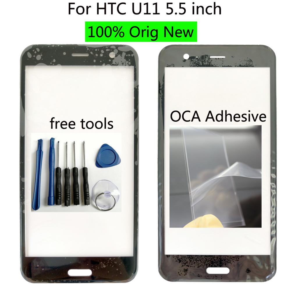 Shyueda 100% orig ferramenta + oca, para htc u11 5.5 polegadas, lente de vidro da tela frontal externa