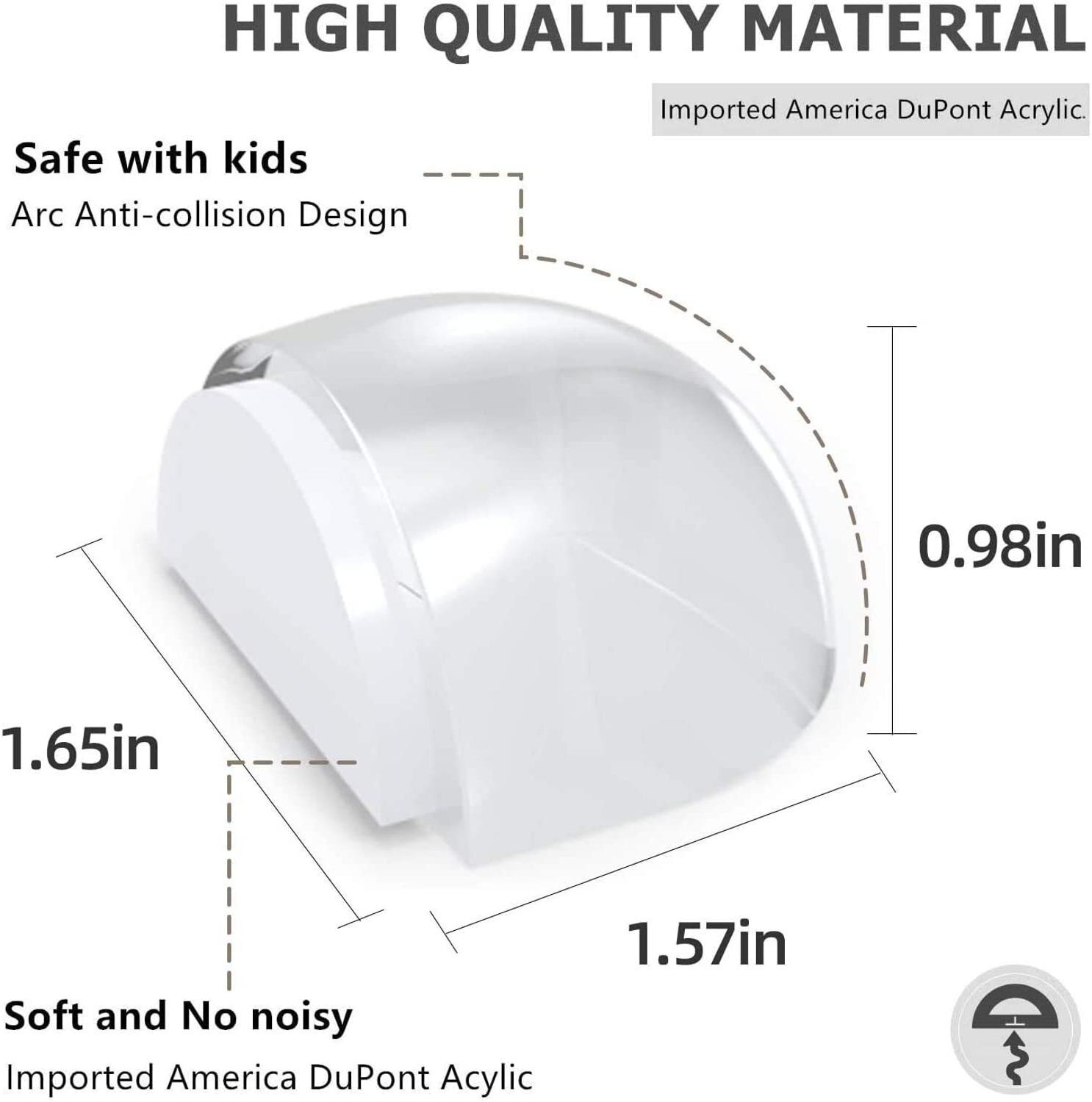 Fermaporta magnetico 1 PC adesivo trasparente non punzonato supporti per porte nascosti adesivo per pavimenti non è necessario perforare fermaporta