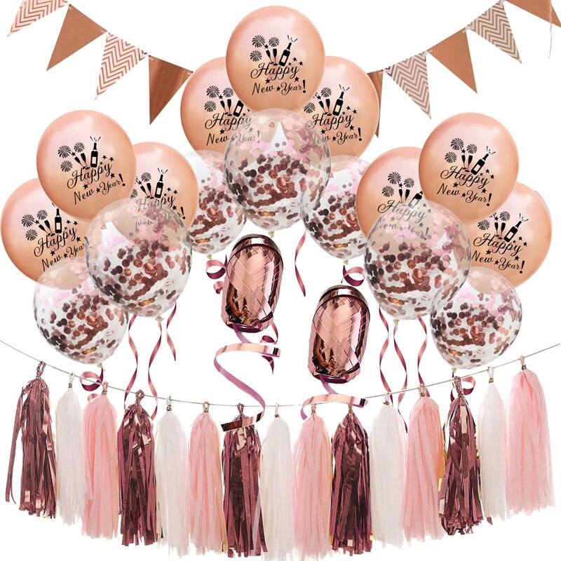 Jaar Nummer 12 Inch Folie Ballonnen Sets Party Decor Vrolijk Kerstfeest