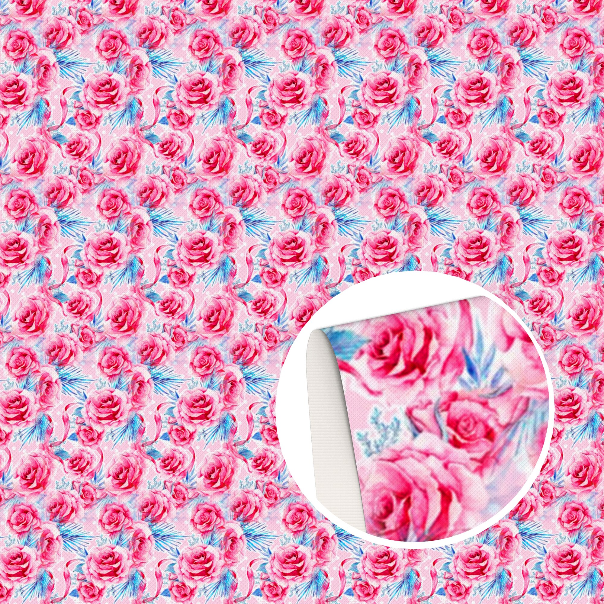 Flower Series Faux Leather Spring PVC Synthetic Leather A4 size DIY Earrings Bow Bags Material Vinyl Fabric,1Yc16604: 1131650