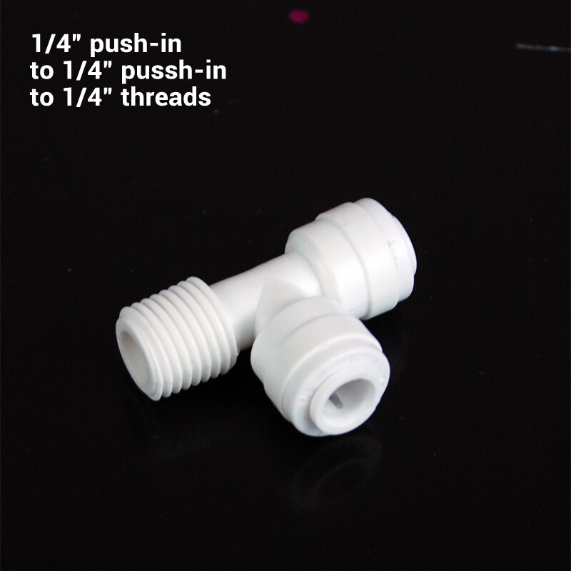 RO en water filter montage Fitting 1/4 &quot;push-in 1/4&quot; push-in 1/4&quot; draad KT-03 10pcs