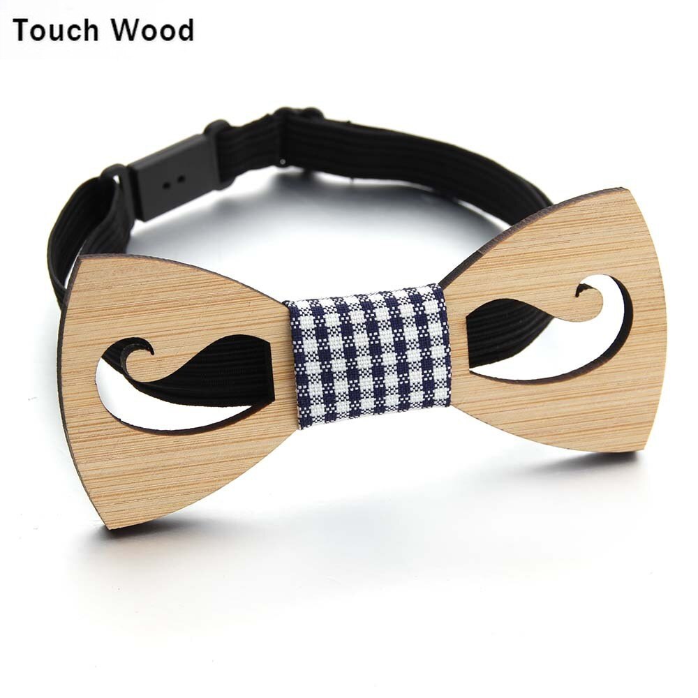 ¡Oferta! Pajarita de bambú Natural de bambú respetuosa con el medio ambiente pajarita de madera de para padres e hijos bigote hueco