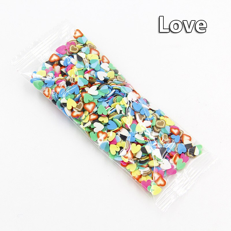 1000pcs/bag DIY Slime Soft Pottery Fruit Slices Filler For Nails Art Slime Fruit Slime Accessories Supplies Decoration Toy: 1000Pcs toy 7