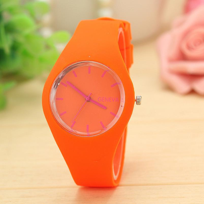 Durable Watch Womens Leisure Sports For Chirdren Sports Watch Candy-colored Jelly Watch 12 Colors Silicone Strap Leisure Watch: D