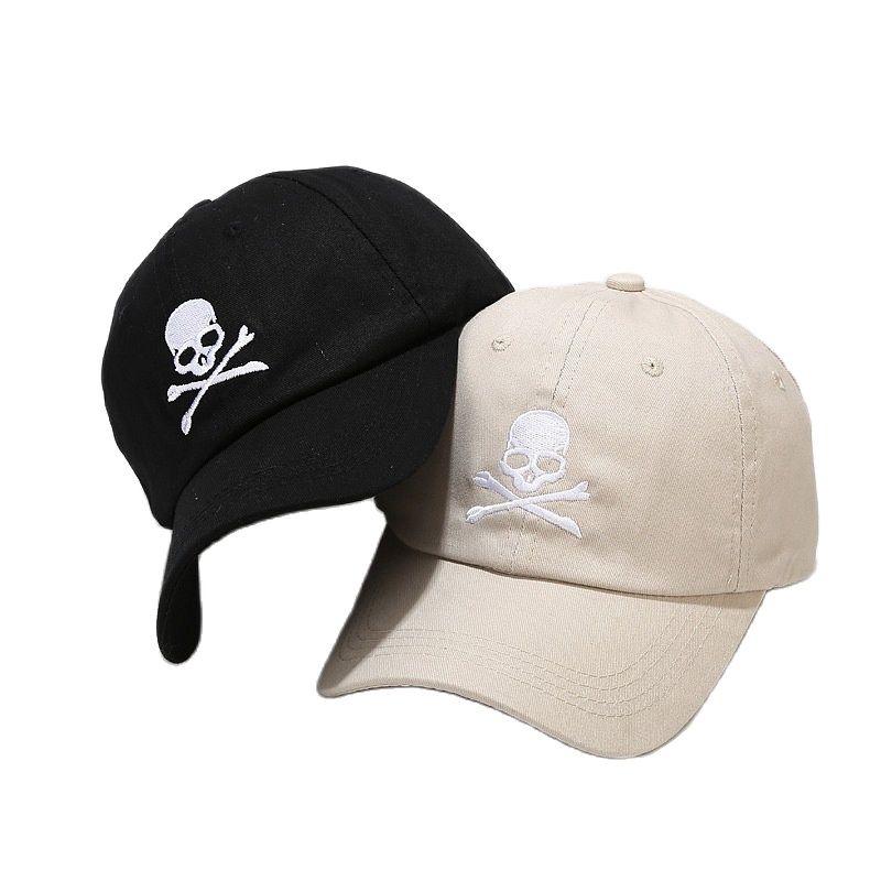 Cool Mannen Vrouwen Skull Print Zonnescherm Baseball Cap Snapback Zomer Buitensporten Zonnebrandcrème Hip Hop Verstelbare Katoen Hoeden