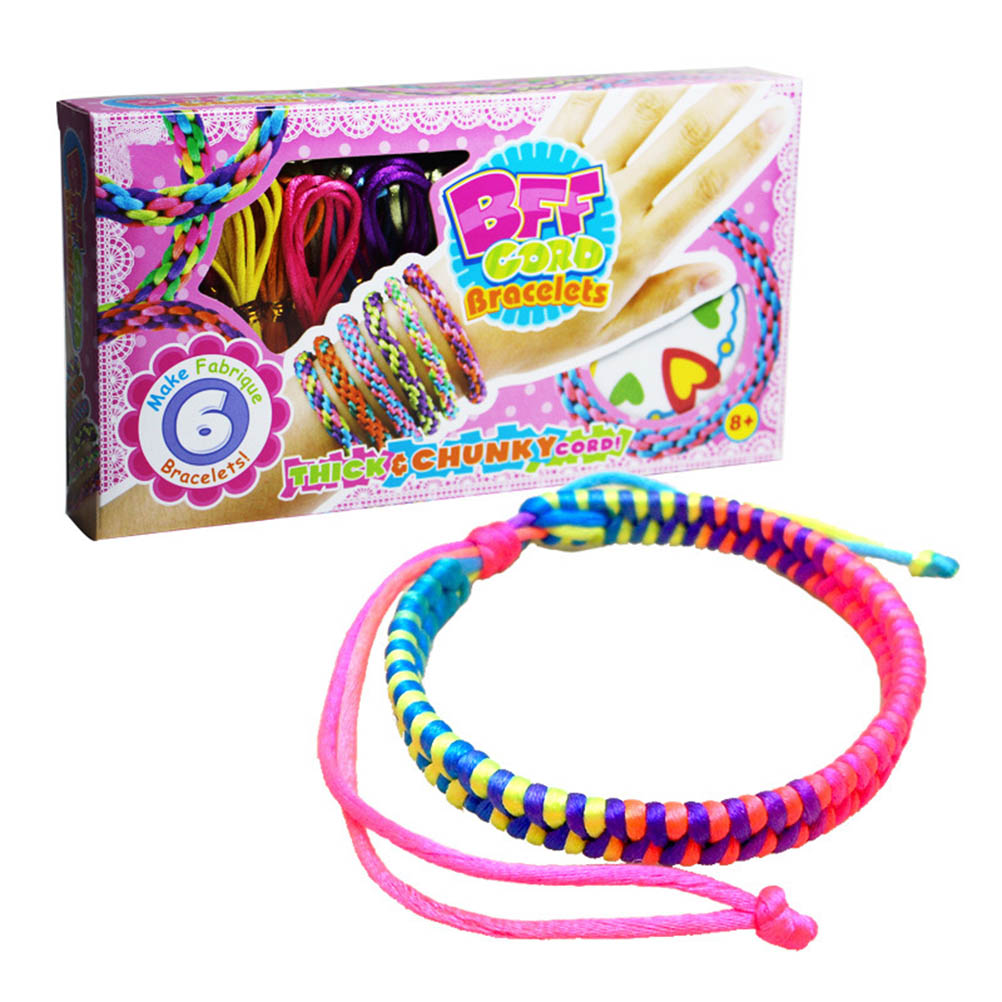 DIY Rainbow Braided Rope Bracelet Making Set DIY Bracelets Kit Girl Birthday Bracelet Making Tools Set DIY Crafts #30: Default Title