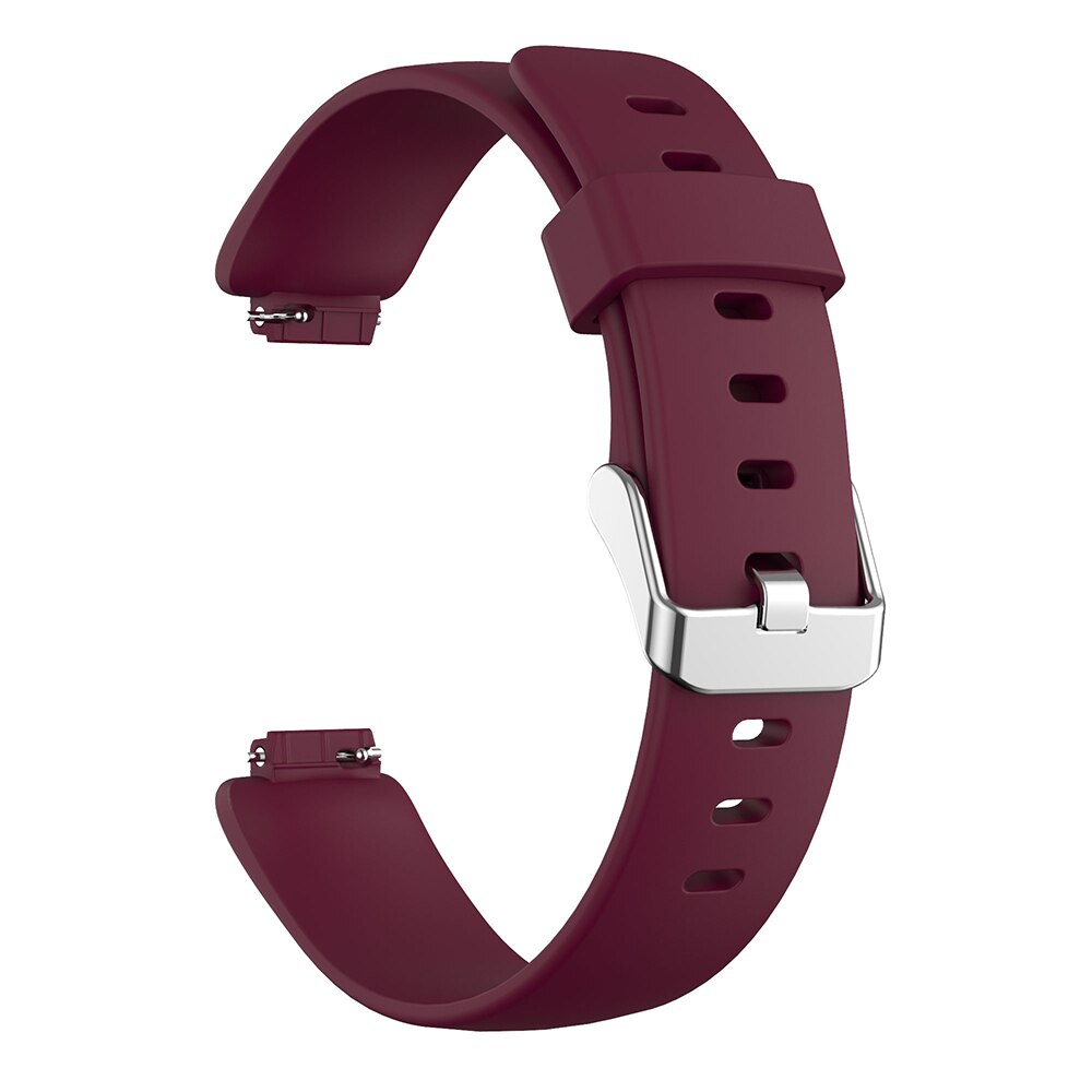 Bracelet de montre en Silicone pour Fitbit inspire 2, avec boucle en métal, Sport, accessoires: Red wine / L (6.7-8.1 inch)