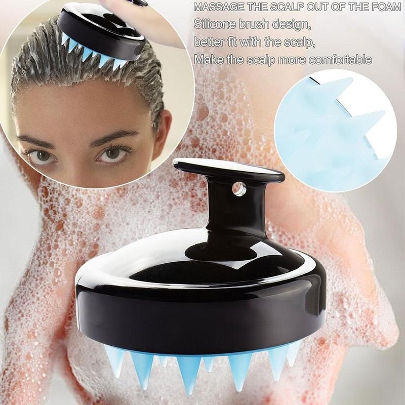Handheld Siliconen Hoofd Massage Borstel Zacht Haar Hoofdhuid Borstel Wassen Kam Borstel Siliconen Wassen Massage Borstel Beauty Tool