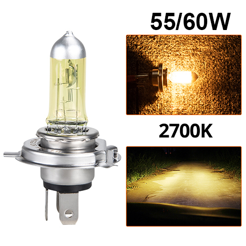 Bombillas halógenas H4 H7 para coche, faro delantero de 100W 55W 12V, Super brillante luz del coche, 1 Uds.: yellow  55w  2700k / H7