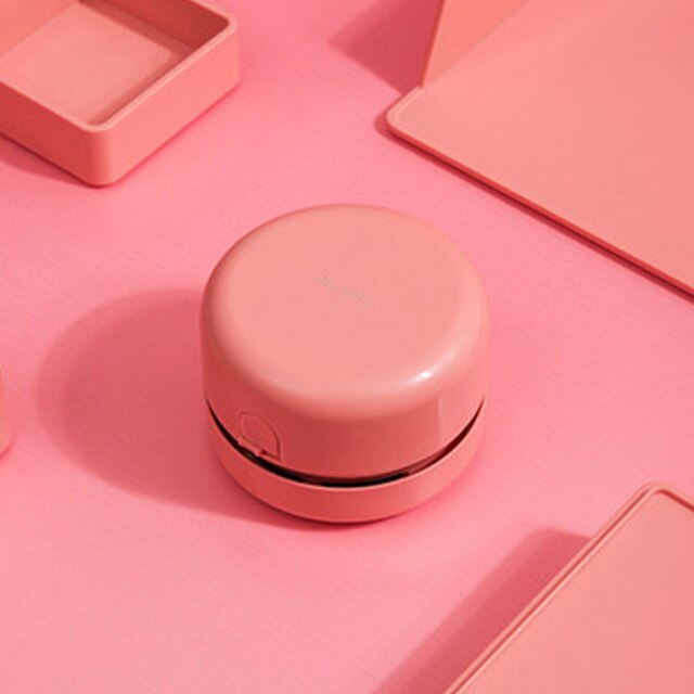Xiaomi NUSIGN Desk Portable Desktop Cleaner Mini Desk Vacuum Cleaner for School Classroom Office School Supplies For smart life: Pink