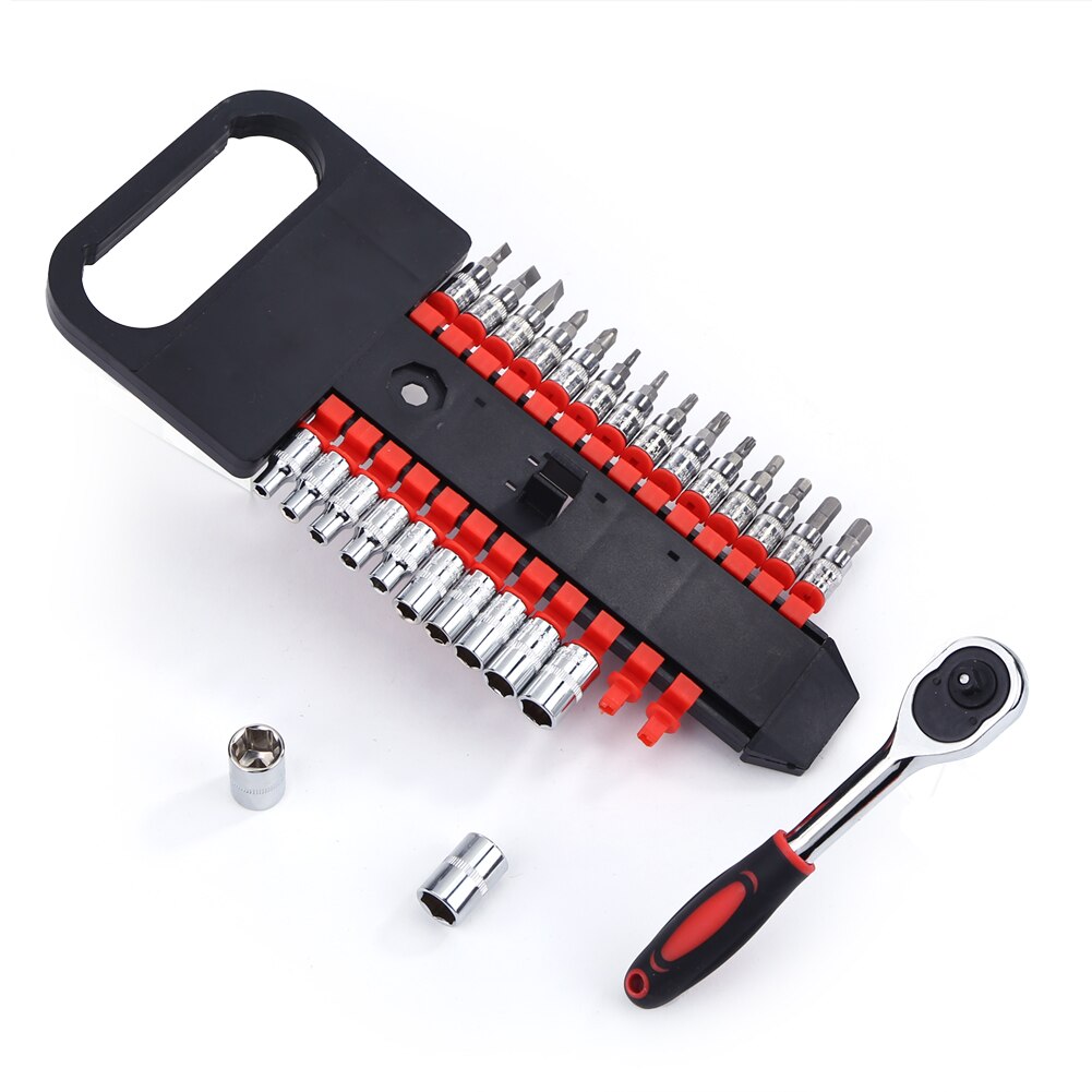 Multi-functional Socket Driver Bit Set Phillips Hex Torx Flat Ratchet Wrench Auto Car Repair Tool Kit