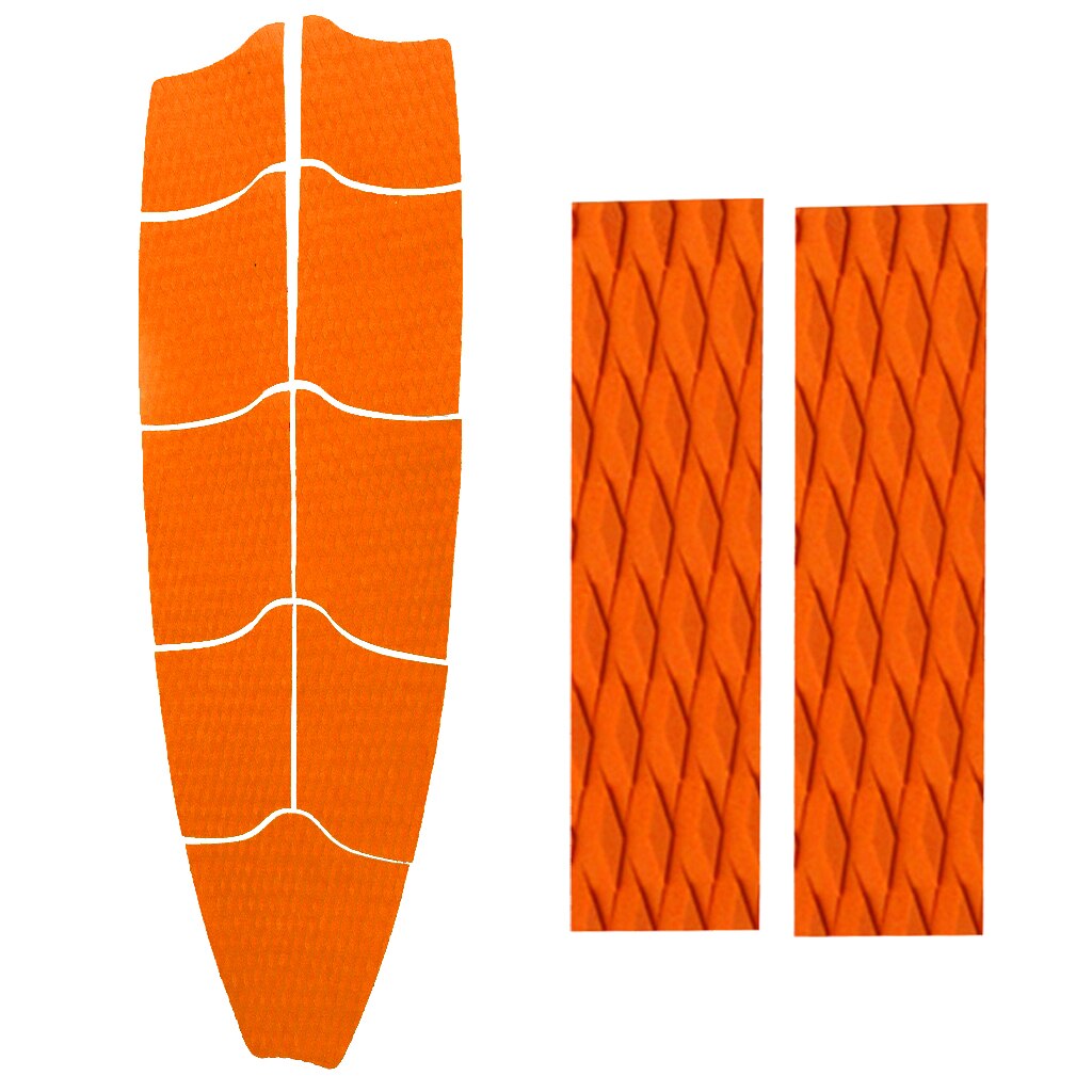 MagiDeal 11Pcs Surf Water Sports Longboard Surfboard Tail Pad Traction Full Deck Grip - 3 Colors: Orange