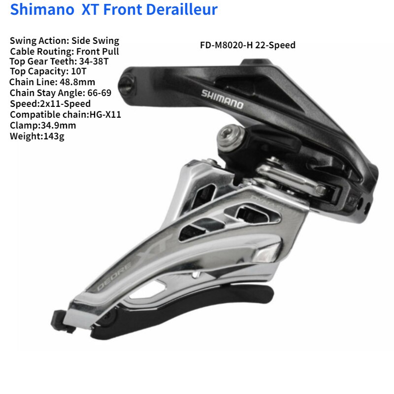 Shimano XT FD M8000-H M8025-H M8020-H M786 M781 M8025-D M8020-D M786-D M780 T780 3x10 2X11 3X11 2X10 M8025 desviador: M8020-H