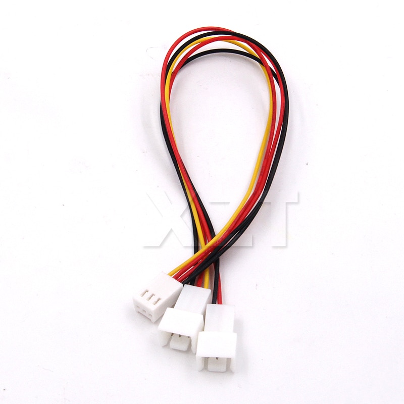 3Pin 2in 1 Wire Female to 2 Male Terminal Y Cable Splitter Power Supply Extension Cable for PC Fan cooling CPU GPU Cooler