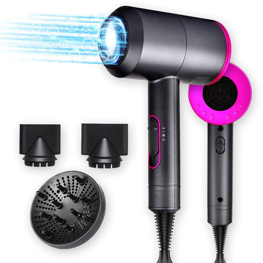 Hair Dryer Strong Wind 3 in 1 Salon Dryer &Cold ionic Air Hammer Styling Tools Women Volume diffuser hairdryer