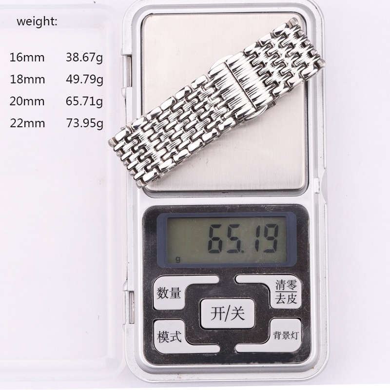 Roestvrijstalen horlogeband armband dames heren 16mm 18mm 20mm 22mm zilver rechte uiteinde horlogeband horloge accessoires