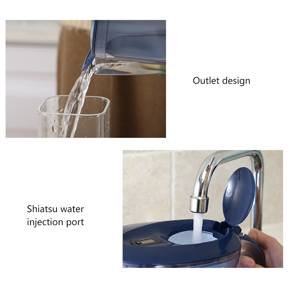 Vattenfilter kanna vattenkokare med påfyllning filterpatron aktivt kol vattenkokare hemmakontor drinkware purifier