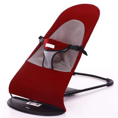 Baby rocking chair Newborn cradle Baby sleeping basket rocking chair Portable and portable: wine red