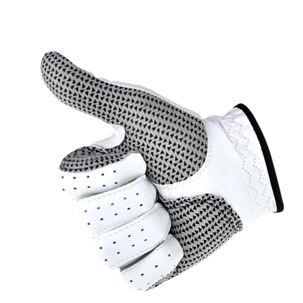 Mænd golfhandske luksus pu læder skridsikre partikler højre håndhandske håndbeskyttelse golf tilbehør til golfsport