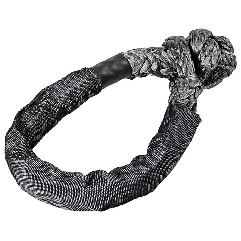 Synthetic Soft Shackle Rope 1/2 Inch x 22 Inch 38000lbs Breaking Strength for Sailing SUV Recovery Climbing Towing: Black