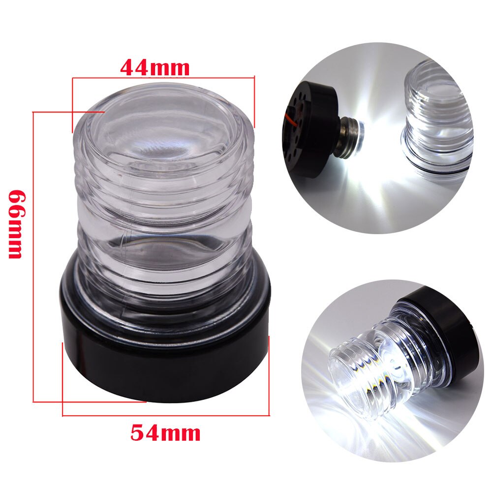 Waterproof Boat LED Navigation Light for Yacht Marine Navigation Anchor Light 12~24 V Sailing Signal Light 360 Degree Round: Style 1