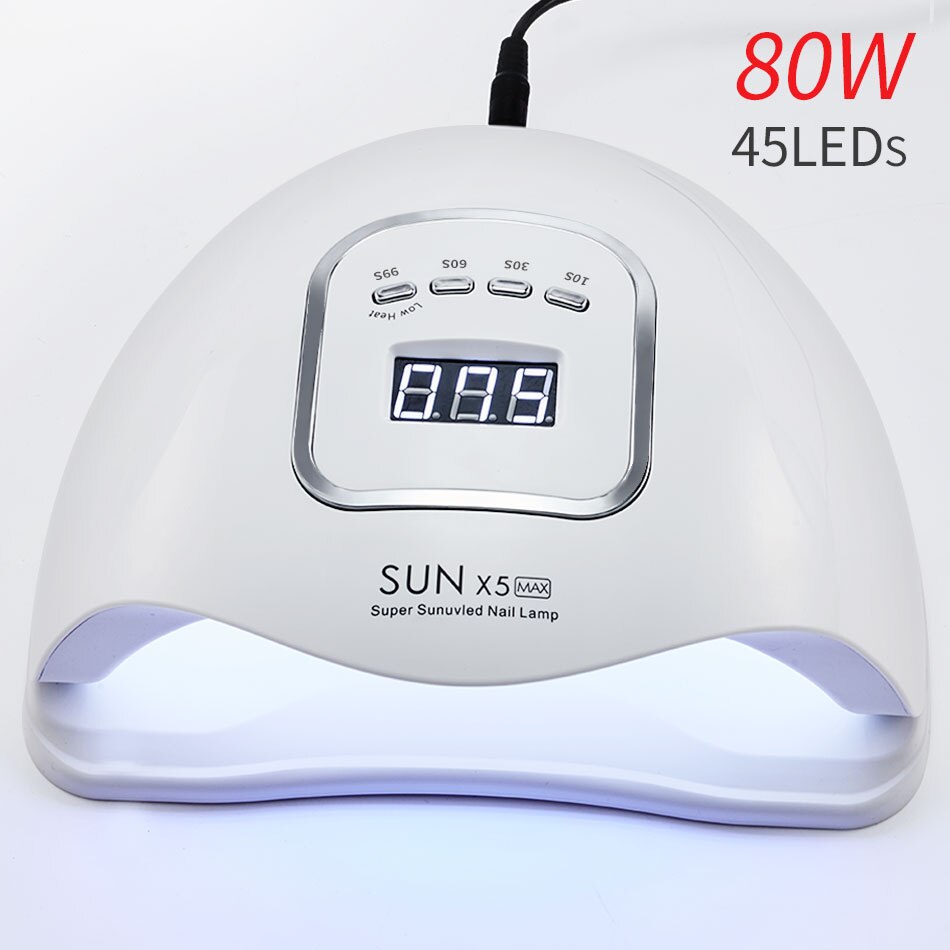 Lámpara LED para manicura de uñas MORDDA de 80W, lámpara de hielo UV para manicura, herramientas de arte de uñas, secador de uñas de alta potencia para secado rápido, todo tipo de esmalte de Gel