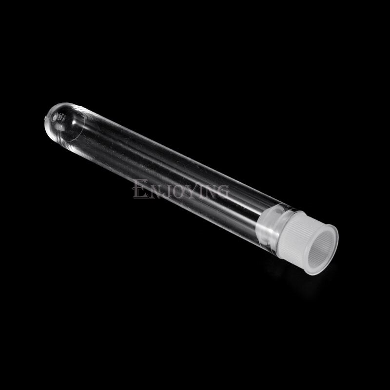 10Pcs Plastic Test Tube With Cap 12x75mm U-shaped Bottom Long Transparent Test Tube Lab Supplies