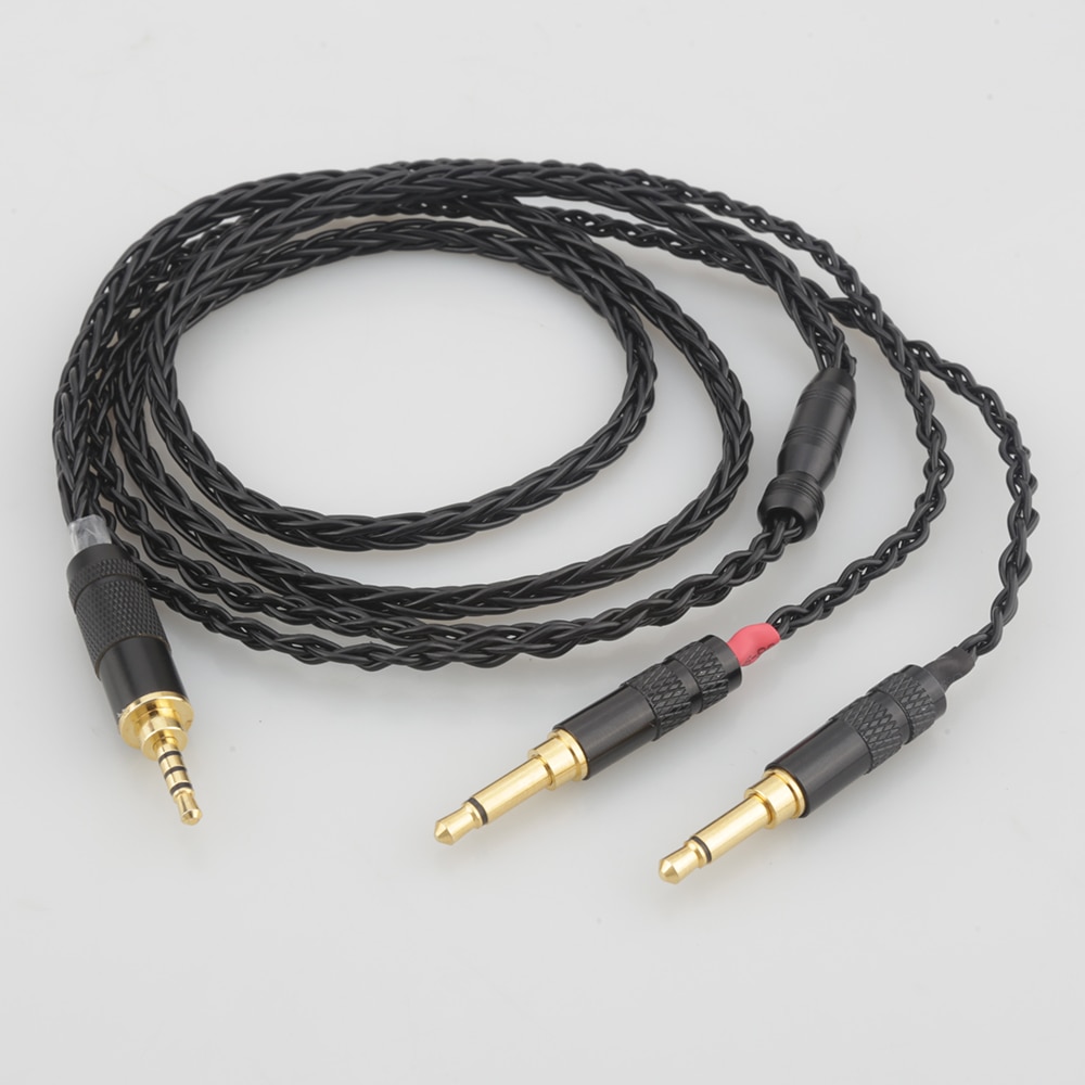 Audiocrast 8 Cores 2.5/3.5MM/4.4mm Balanced Upgrade Cable for Denon AH-D7200 AH-D5200 d9200 Headphone