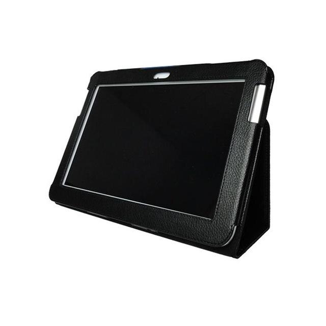 For Samsung Galaxy Note 10.1 GT-N8000 N8000 N8010 N8020 Tablet Case Flip Case Cover PU Folio Stand cover PU Leather Case: Black