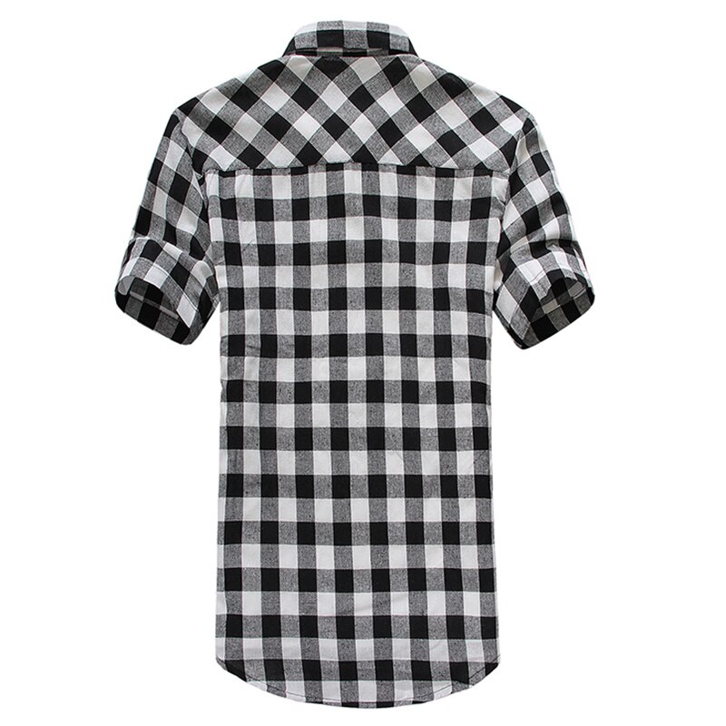 Chemise à carreaux rouge et noir pour homme, tenue d'été décontractée à manches courtes, coupe slim