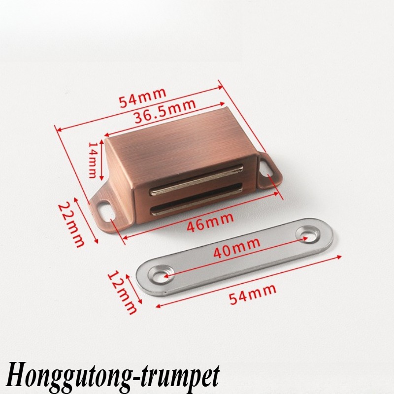 1 stk. magnetlås til køkkenskabslåger i rustfrit stål til tv-bord, skab og andre møbler, skuffedør: Gul