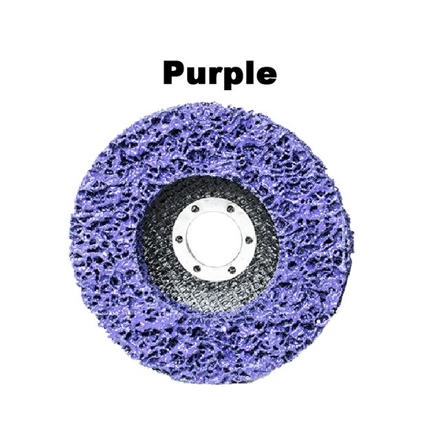 125mm Poly Strip Disc Abrasive Wheel Paint Rust Remover Clean Metal Motorcycles Grinding Wheel Tool for Angle Grinder Polish Car: PURPLE