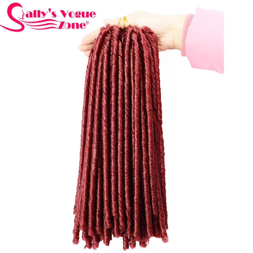 Sallyhair-extensiones de pelo trenza sintética a ganchillo, 14 pulgadas, 70g por paquete, peinados Afro, lisos, negros, marrones, gruesos