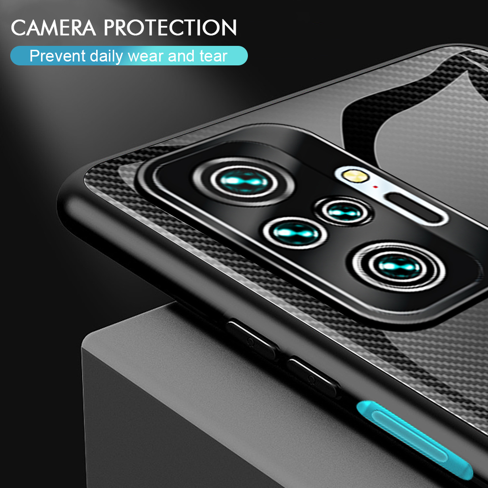 Custodia protettiva di lusso 10 vetro temperato sfumato per xiaomi redmi note 10 pro 10s