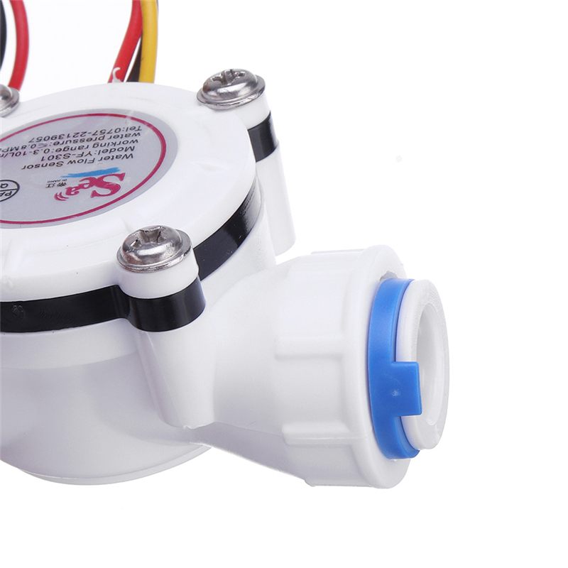 0.3-10 L/min 3/8"Quick Fit Plastic TurbineHall Meter Water Flow Sensor Flow Rate Control for Water Liquid OD10/9 MM Connect Pie