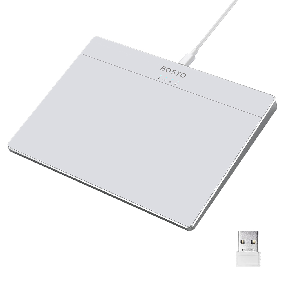 Bluetooth-Compatible Touchpad Multi-Gesture Portable Track Pad Type-C Rechargeable Ergonomic Trackpad Mouse for Laptop iPad