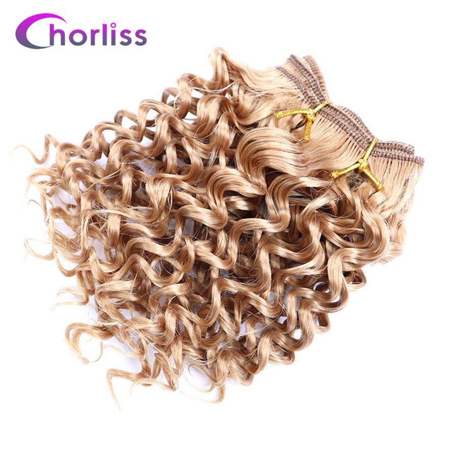Chorliss 8 "afro kinky tukka kudonta synteettisten hiusten pidennykset ombre viininpunainen kutoa virkkaa hiukset kuteen 105g/ erän 3 kpl / erä: #27