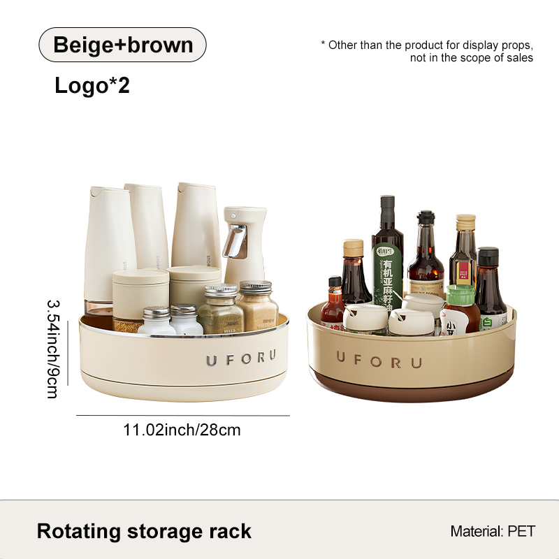 UFORU Multifunctional Adjustable Kitchen Rack, Large Capacity Condiment organizer boxPlastic Material Tabletop Fruit Platter: light yellow