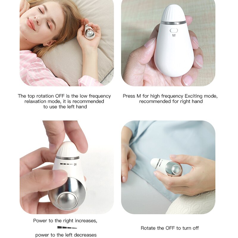 Sleep Aid Instrument Overdrukventiel Slaap Apparaat Hypnose Instrument Usb Opladen Microcurrent Slaap Holding Massage Ontspanning