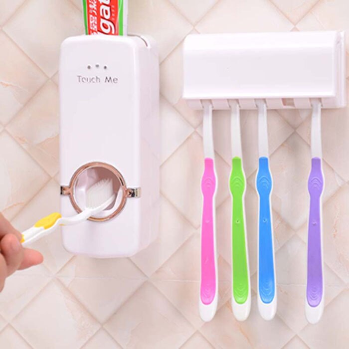 Tandpasta, tandpasta, tandpasta automatische tandenborstelhouder, tandpasta machine uitgerust met 5 tandenborstels