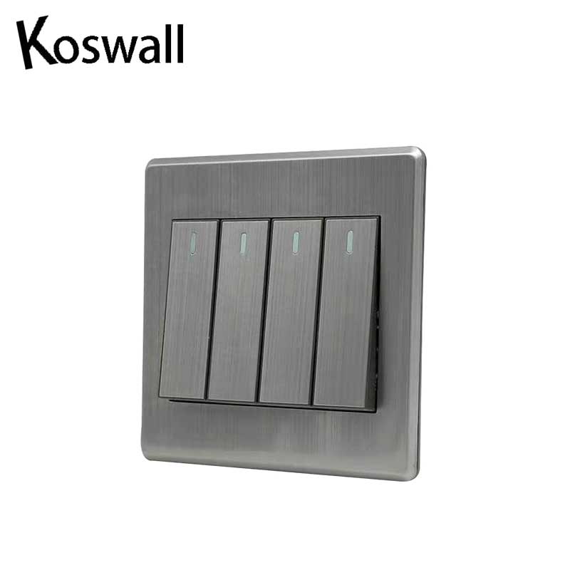 Luxury Wall Switch Panel Light Switch gang switch 2 Way Push Button Rocker Switch 16A 110~250V 220V