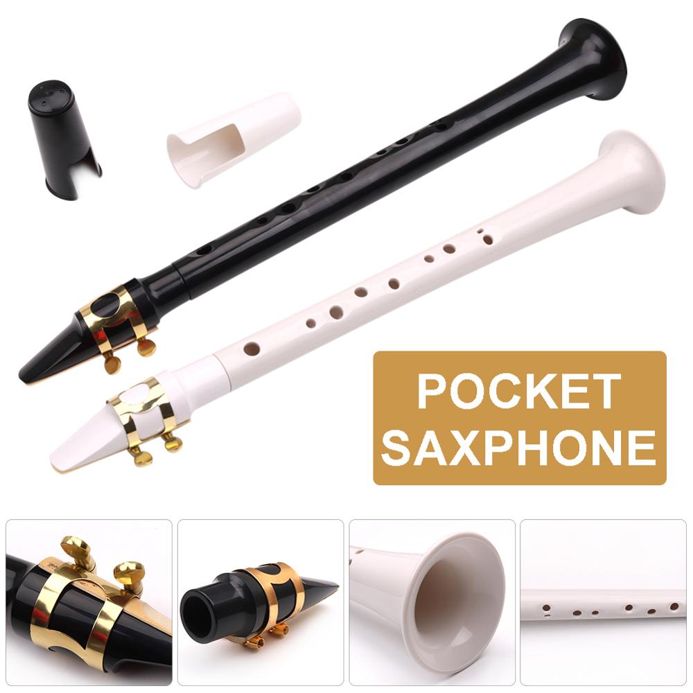 Mini lomme saxofon bærbar sax saxofon, plastik saxofon fløjlstaske til begyndere 40 fp 28