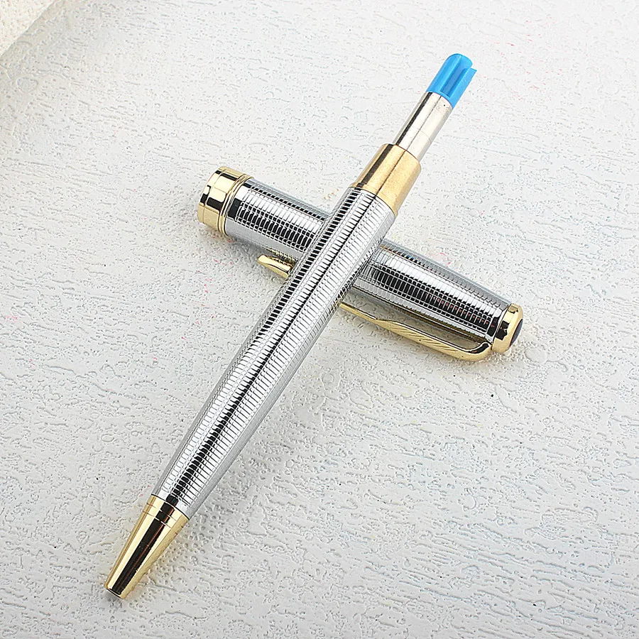 Metal Ballpoint Pen Rotation Style Commercial Pens for School Office Stationery Supplies Core Automatic Ball Pen
