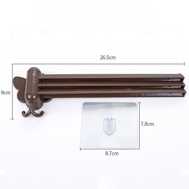 1pcs Plasic Towel Bar Rotating Towel Rack Bathroom Kitchen Wall-mounted Towel Rack Holder Hardware Accessory