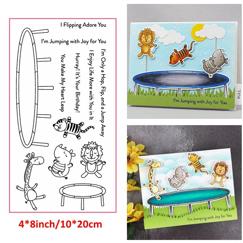 You Are My Sunshine Mixed Animals Flowers Leaves Clear Stamps DIY Scrapbooking Making Template 07: M70