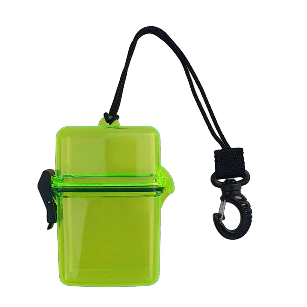 Bolsas de buceo de plástico contenedor de caja seca impermeable con Clip giratorio de buceo Kayaking Sailing: Transparent Yellow